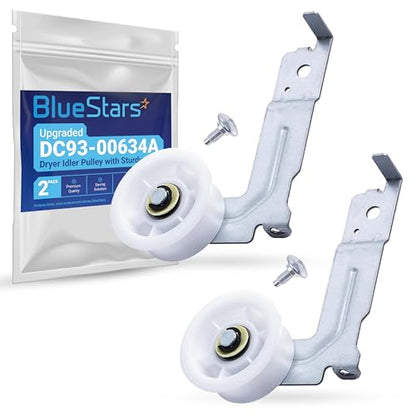 [Upgraded Dual Ball Bearings] BlueStars DC93-00634A Dryer Idler Pulley - size: Pack of 2
