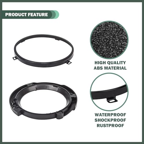 7 Inch Round Headlight Mounting Retaining Bracket Ring with Headlight Metal Ring Fit for 2007-2018 Jeep Wrangler JK JKU Sport Rubicon Sahara Unlimited, 1 Pair, Left & Right, Black - color: JK, Kit
