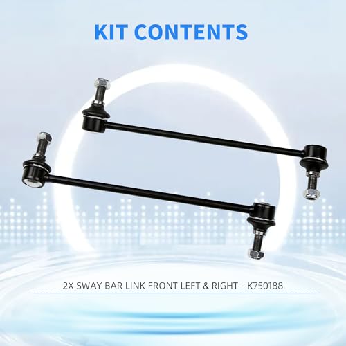 Sway Bar Link Front, Automotive Replacement Sway Bar Link Kits Compatible with Saturn Vue, Chevy Captiva Equinox, Suzuki, Pontiac Torrent, GMC Stabilizer Sway Bar Links Left & Right - size: K750188 & K750189