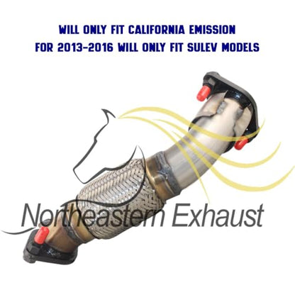 Exhaust Front Flex Pipe Compatible for 2011-2016 Hyundai Elantra 1.8L | Stainless Steel | Northeastern Exhaust | Free Gaskets Included | Direct-Fit Replacement - color: Front Flex Pipe