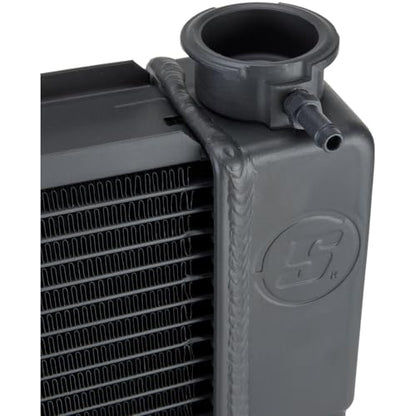 Aluminum Radiator Universal for Chevy SBC BBC, 22", Dual Row, Black - size: 22 Inch