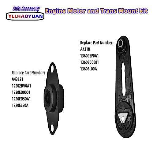Yllhaoyuan Set of 4 Motor Mount Kit for 2007-2012 Nissan Versa 1.8L - size: 2007-2012 Nissan Versa 1.8L