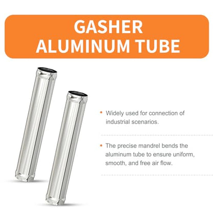 GASHER 1Pc 12"(300MM) Straight Aluminum Alloy Tube Intercooler Pipe Air Intake Tube 1.5"OD with Bead Roll - color: straight（bead roll）, size: 1.5"OD (1 PC) 12"