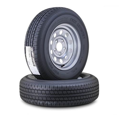 Free Country Trailer Tire Wheel ST205/75R14 8-Ply 105N 5X4.5 Silver Mod Pk2 - size: ST205/75R14