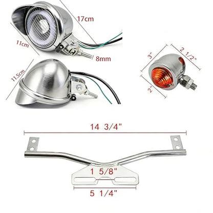 Motorcycle Auxiliary Light Set LED 3.9 inch Front Headlight Turn Signal with Bracket White lighting Driving Light for Cruiser Passing Light Motorcycle Fog lights ﻿