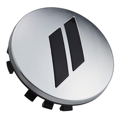 (Set of 4) 63mm=2.5 inches // Slash Wheel Center Cap Covers HubCap Emblem Badge Trim for Dodge Charger Challenger Durango Hornet Dart R/T SRT Magnum Nitro Journey Caliber Avenger and Ram and Jeep - color: black // on silver cap