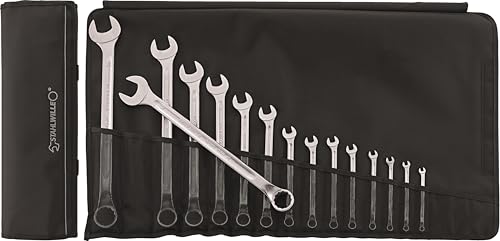 Stahlwille 96401004 14/15 Combination Spanner Set, Open-Box Long, 15 Piece Set, 6.0-32mm Range, High-Performance Quality, Chrome-Alloy-Steel, Made in Germany - style: 14/15