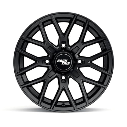 RockTrix RT104 14x7 ATV UTV Wheel 4x156 4+3 Offset, Matte Black, 1pc Single - size: 14x7 (4+3)
