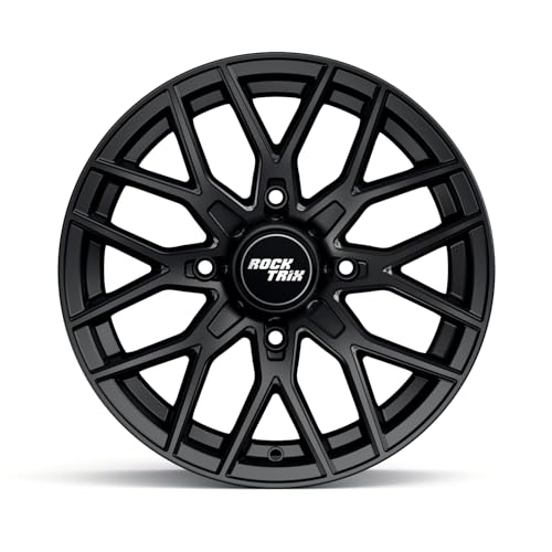 RockTrix RT104 14x7 ATV UTV Wheel 4x156 5+2 Offset, Matte Black, 1pc Single - size: 14x7 (5+2)