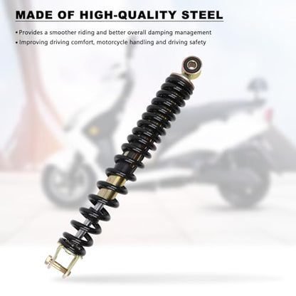 Minho Motorcycle Single Rear Shock Assembies 325MM/12.8" in Heavy Iron Material Compatible with Chinese GY6 50cc Scooter Mopeds Taotao ATM50 - size: 325mm