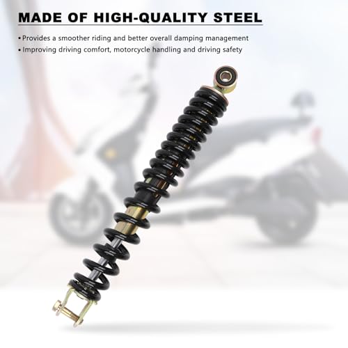 Minho Motorcycle Single Rear Shock Assembies 325MM/12.8" in Heavy Iron Material Compatible with Chinese GY6 50cc Scooter Mopeds Taotao ATM50 - size: 325mm