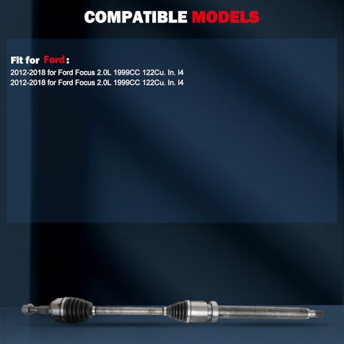 CCIYU CV Axle Shaft Assembly for Ford for Focus 2012-2018 662305 - size: 17-5801