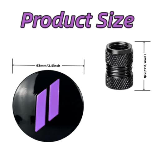 4Pcs Wheel Center Cap 63mm/2.5 inches Compatible with Dodge(Purple) - color: purple