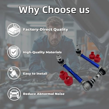 7.87-9.84'' 200-250 M10 Front Universal Heavy Duty(HD) Adjustable Sway Bar Links Kit Replace OEM, Fit Most Cars Trucks SUVs Off-Road Vehicles Racing Specialty Use - size: 200-250 M10 Front