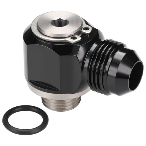 8AN Male Flare Banjo to 6AN -6 ORB Stainless Steel Banjo Bolt Assembly Fitting Adapter Black - size: 8AN to -6 ORB