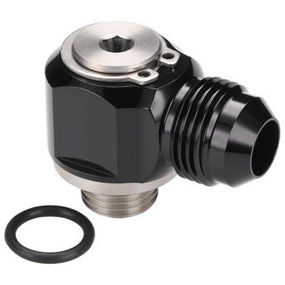 8AN Male Flare Banjo to 6AN -6 ORB Stainless Steel Banjo Bolt Assembly Fitting Adapter Black - size: 8AN to -6 ORB