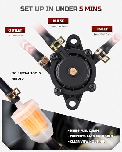 Fuel Pump Fits Kohler, Briggs & Stratton, John Deere, Kawasaki, Mikuni