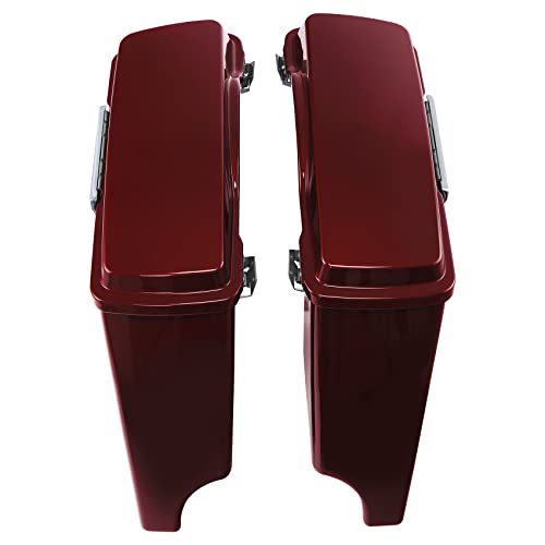 Green-L ABS 5" Stretched Saddlebag Fit for Harley Touring 1993-2013 - color: Red 2#