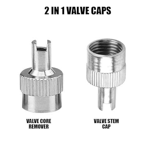 12PCS Car Valve Stem Puller Installer Kit, Automotive TR413 Tire Snap in Valve Stem with Slotted-Head Valve Cap, Vehicle Single Head Core Remover Installer Tool Set, Universal Fit