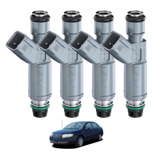 FJ718 Fuel Injectors Upgrade Compatible with Saturn Ion L4 2.4L (2006-2007), Replace# 12606110, 12582704, 2172907, 8001695N, 2204588156 |12 Holes| |Set of 4|