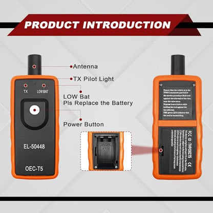 GM Automotive Tire Pressure Monitor - Tire Sensor Reset Tool Car Accessories EL-50448 Compatible with Most GM Series Vehicles