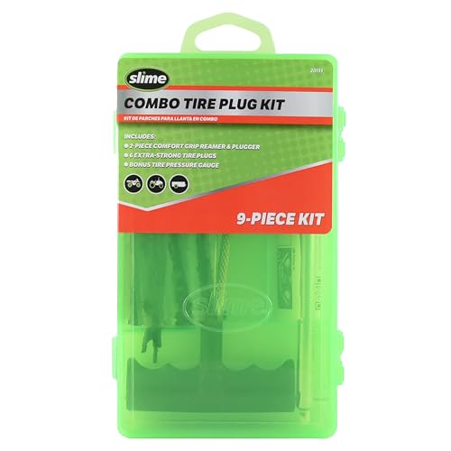 Slime 20133 Tire Repair Tackle Kit, Large, Contains Strings, Tools and Pencil Gauge, 9 Pieces