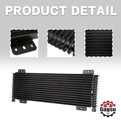Low Pressure Drop Transmission Oil Cooler LPD47391 4739 40,000 GVW with Mounting Hardware (Black) - color: Black
