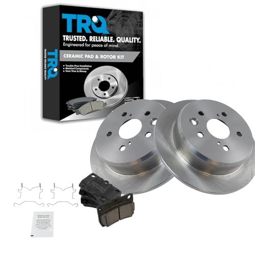 TRQ Rear Ceramic Brake Pad and Rotor Set - style: BKA10911