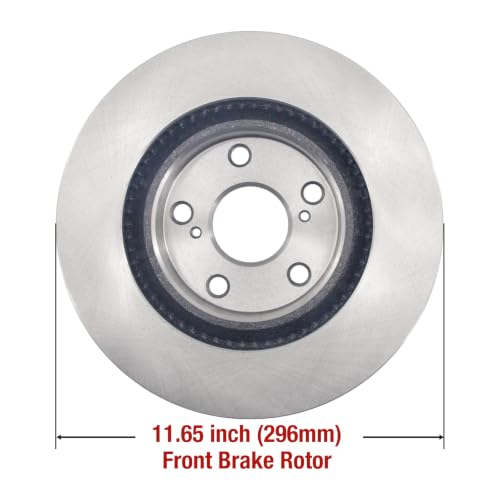 HUSCH Brake Kit Ceramic Brake Pads and Brake Rotors Fit for Toyota - size: 31434+D1293