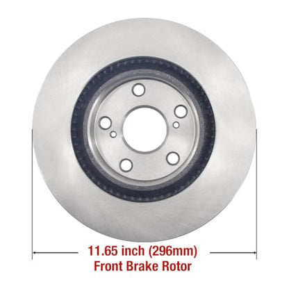 HUSCH Brake Kit Ceramic Brake Pads and Brake Rotors Fit for Toyota - size: 31434+D1293