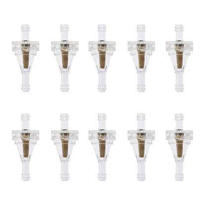 10pcs Universal 1/4" Fuel Filters Small Engine Inline Carb Fuel Gas Filters