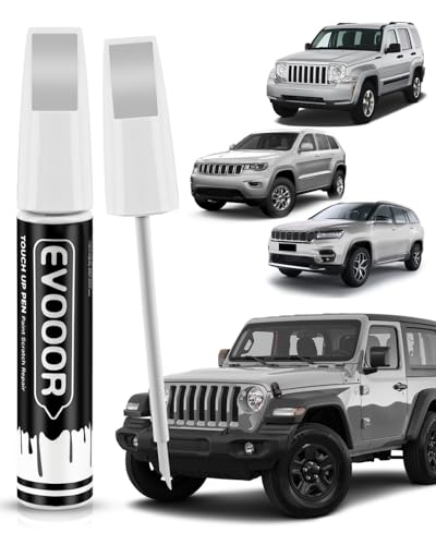 PS2/WS2 Bright Silver Metallic Touch Up Paint Compatible with JeepExact Match 2 in 1 Touch up Paint for Chips and Nicks Repair - color: Bright Silver Metallic(PS2/WS2) Compatible with Cherokee/Commander/Compass/Grand-Cherokee/Liberty/Patriot
