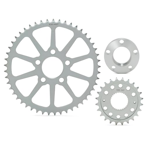 TOFR Belt Drive to Chain Drive Conversion Kit for Harley Softail Dyna 18-up - size: 24T+49T