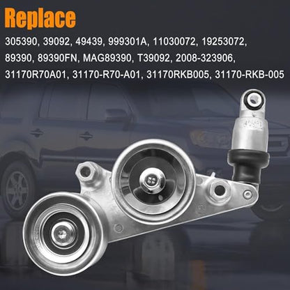 39092 Drive Belt Tensioner Assembly with Pulley 31170R70A01 Fit for Honda