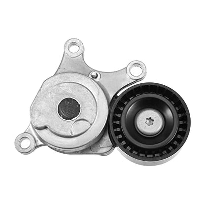 X AUTOHAUX Drive Belt Tensioner Assembly Belt Tensioner for Mercedes-Benz W270 CLA250 CLA45 AMG GLA250 2702000370 Metal Black Silver Tone