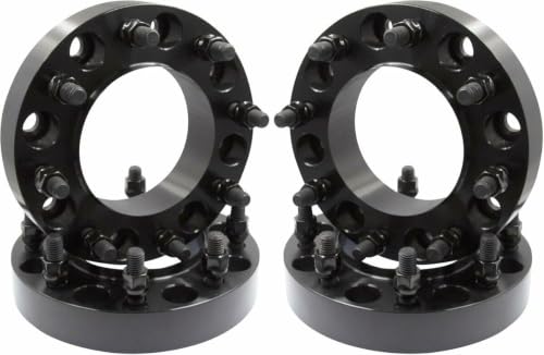 Wheel Accessories Parts 4 Pcs Hub Centric Wheel Spacers 8 on 180mm 1.50 Inch Thick 124.1mm Hub M14x1.5 14x1.5 Thread Stud Fits Chevy Silverado GMC Sierra 2500 3500 Single Rear Wheel (SRW) - size: With Lip, style: 1.50" Alum (4 Pack)