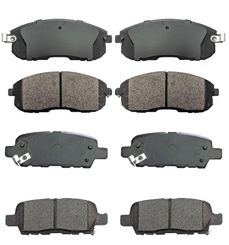 Front & Rear Ceramic Brake Pads Replacement for 2007-2010 2011 2012 2013 Nissan Altima(D815+D905) - style: D815-D905
