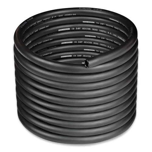 EVIL ENERGY 3/8" Heater Hose Coolant Radiator Straight 100PSI SAE 20R3 25FT Black - size: 3/8 25FT