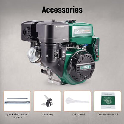 maXpeedingrods 15HP 420cc Gas Engine, Electric Start 4 Stroke OHV,EPA - style: 420cc+Electric Start