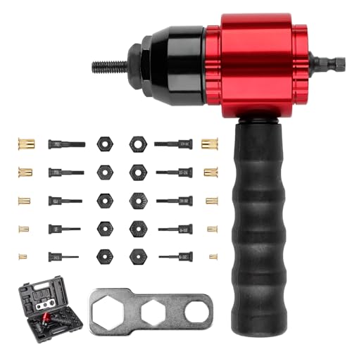 YUZES Rivet Nut Tool Kit for Drill & Ratchet, 10 Mandrels, 50 Rivet Nuts