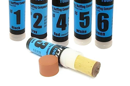 6pc Metal Polishing Compound Set, 4oz Buffing Bars for All Metals, Rouge - size: 6 Pack, Large