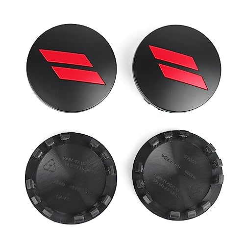 4pcs 63mm 2.5 inches Slash Wheel Center Cap Covers Fit for Dodge Charger Durango Dart 2015-2020 Jeep/Chrysler - color: Black-Red