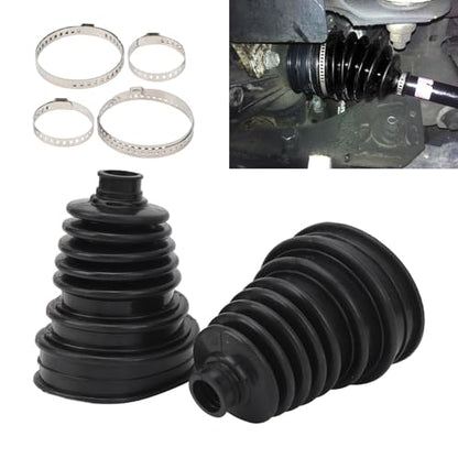 2pcs Universal Constant Velocity Joint Boot Set Highly Flexible CV Boots Silicone Drive Shaft Joint Boot Cover
