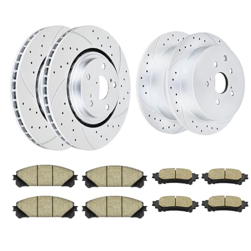 Acinoparts Front and Rear Brake Kit Replacement for Toyota Sienna - size: HMBK20601