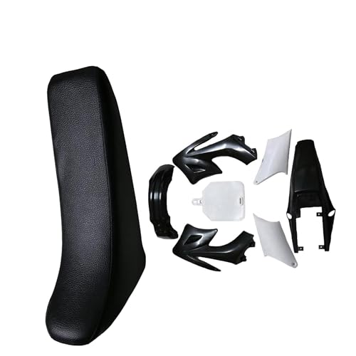 Apollo Orion Pit Bike Plastics Fender Kit with Complete Tall Seat for 110cc 125cc 150cc 160cc 250cc Thumpstar Atomik SSR Dirt Bike Off-Road Body Fairing Fender Replacement Set (Black, Apollo) - color: Black