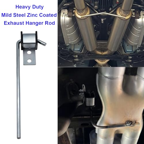 10PCS Car Exhaust Hangers Rod Rubbrer Hanger Kits Mild Steel Zinc Coated