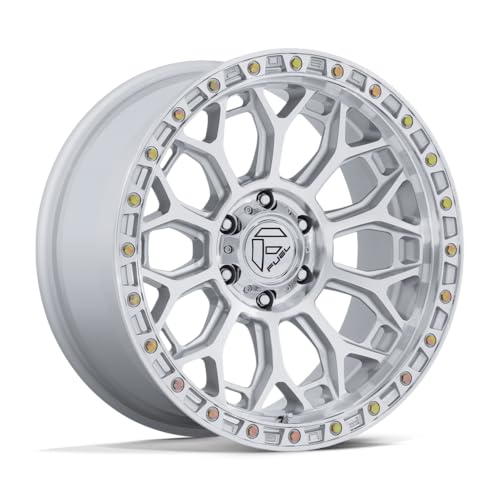 FUEL OFF-ROAD TALON 17X9 5X5.0 5.04 1mm GLOSS SILVER W/MACHINED FACE - FC901SD17905001 - color: GLOSS SILVER W/ MACHINED FACE, size: 17X9, 5X5.0, 5.04, 1mm
