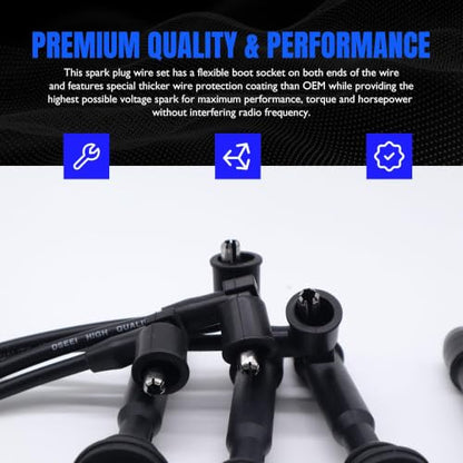 ST-4239 7mm Ignition Spark Plug Wire Compatible with Hyundai Elantra - style: 2750123A00