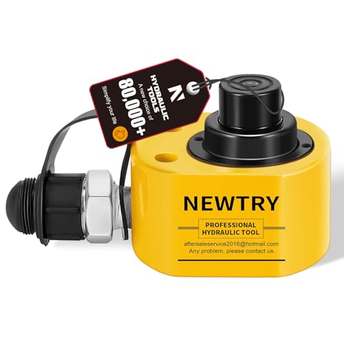 NEWTRY 20T Low Profile Hydraulic Ram Jack, 1.2" Stroke Multi-Section - size: 20T
