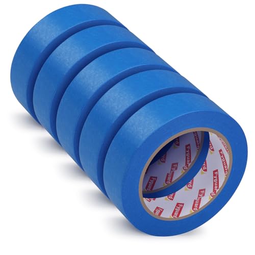 5Rolls Blue Painters Tape 30MM × 55Yd Wide Blue Masking Tape for Painting - size: 1.2inch-5rolls